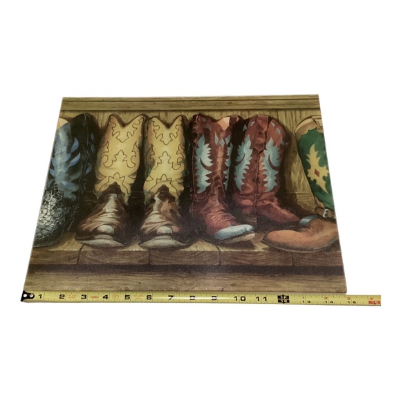 Ambesonne Western Countertop Art Colorful Cowboy Boots Plexiglass Cutting Board - Picture 9 of 10